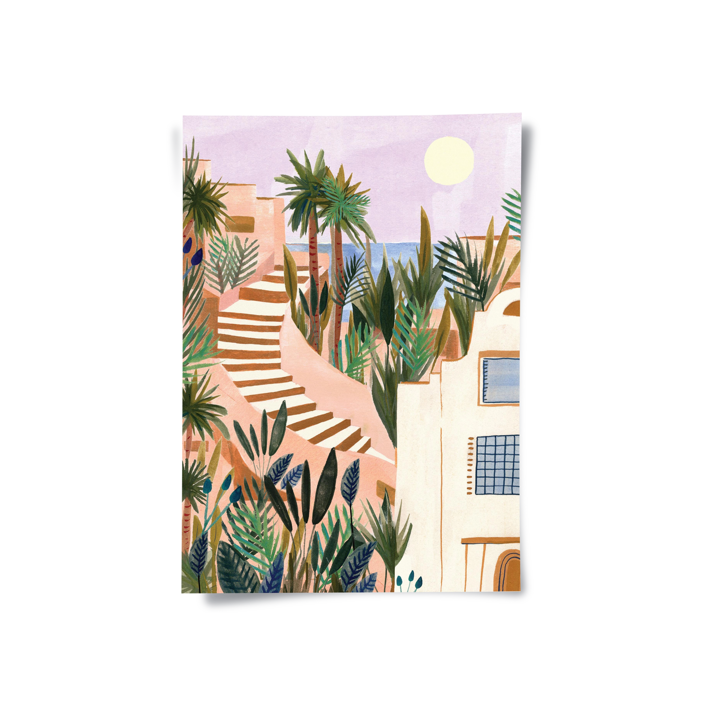 2Mediterranean Terracotta Steps - Poster