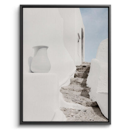 Mediterranean White Alley - Canvas