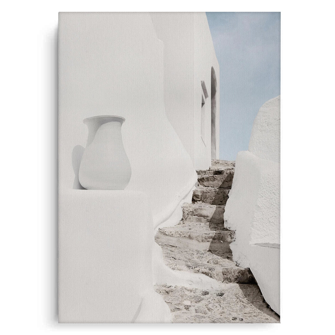 2Mediterranean White Alley - Canvas