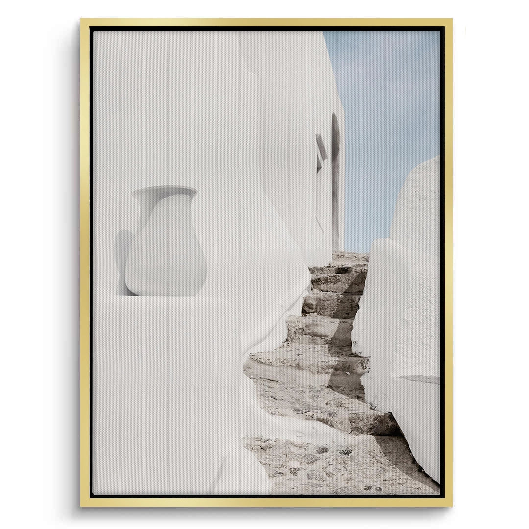 2Mediterranean White Alley - Canvas