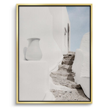 Mediterranean White Alley - Canvas