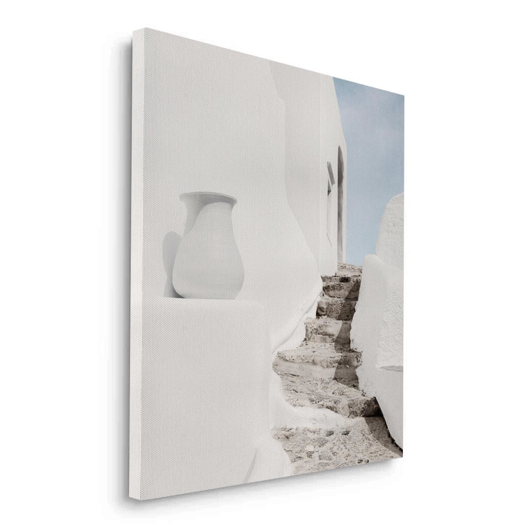 2Mediterranean White Alley - Canvas