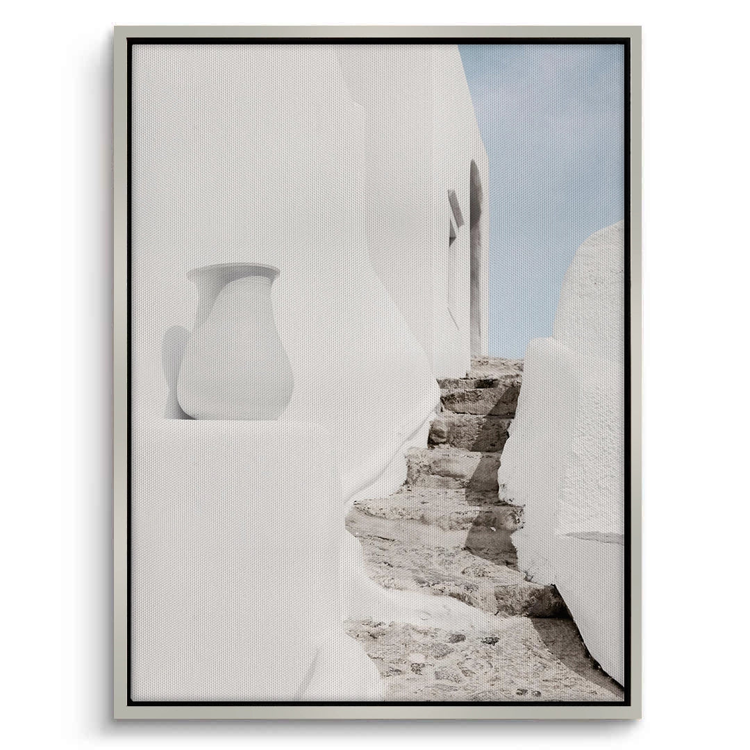 2Mediterranean White Alley - Canvas