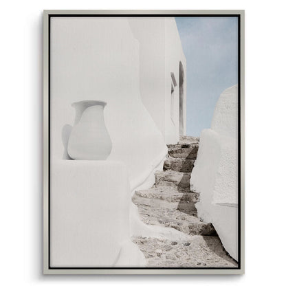 Mediterranean White Alley - Canvas