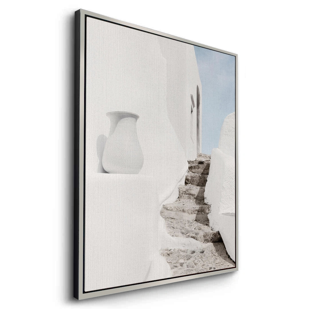 2Mediterranean White Alley - Canvas