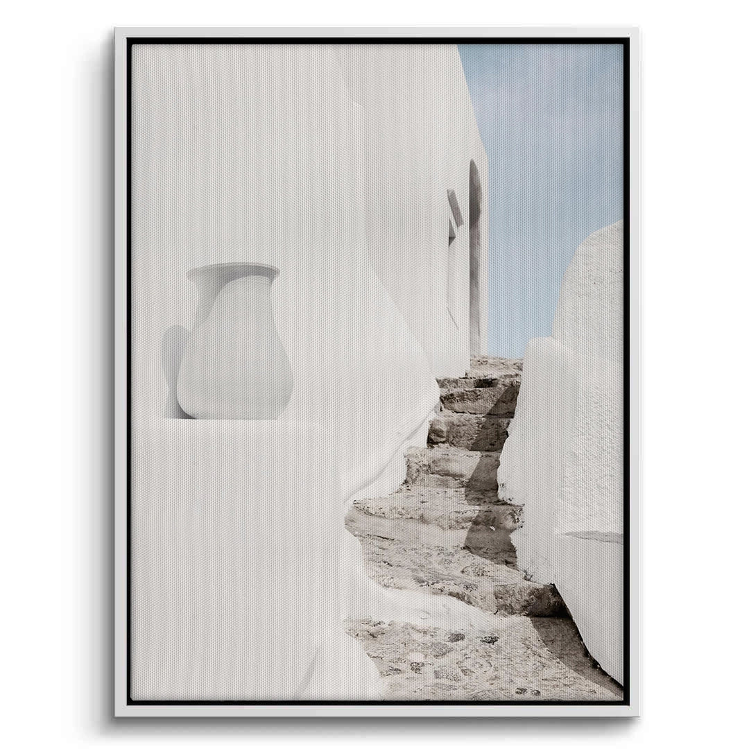 2Mediterranean White Alley - Canvas