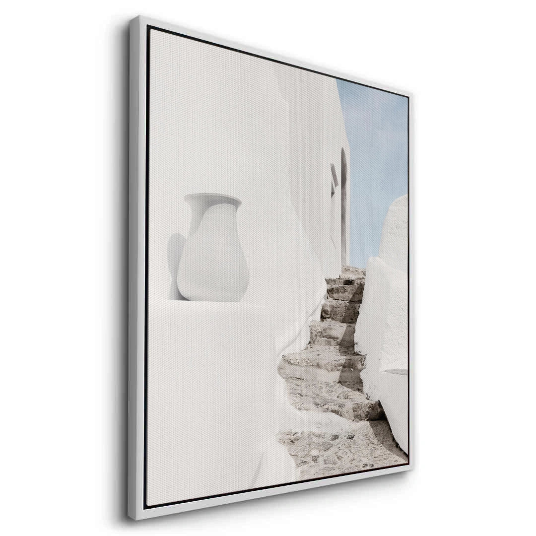 2Mediterranean White Alley - Canvas