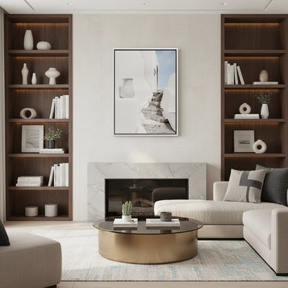 Mediterranean White Alley - Canvas