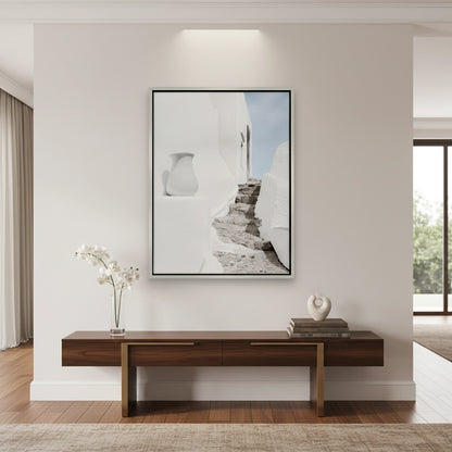 Mediterranean White Alley - Canvas