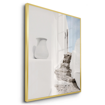 Mediterranean White Alley - Fine Art