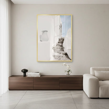 Mediterranean White Alley - Fine Art