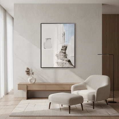 Mediterranean White Alley - Fine Art