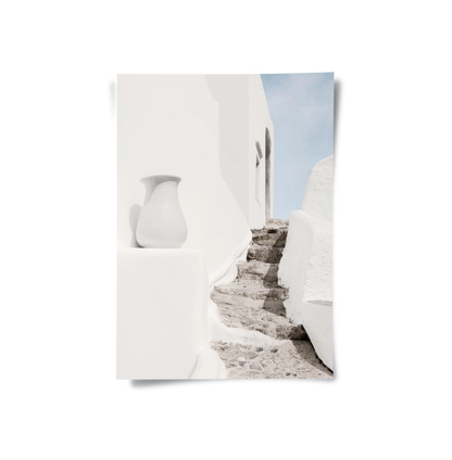 Mediterranean White Alley - Poster