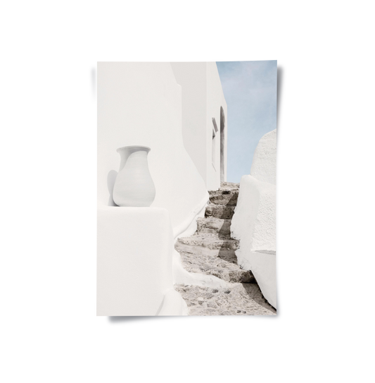 Mediterranean White Alley - Poster