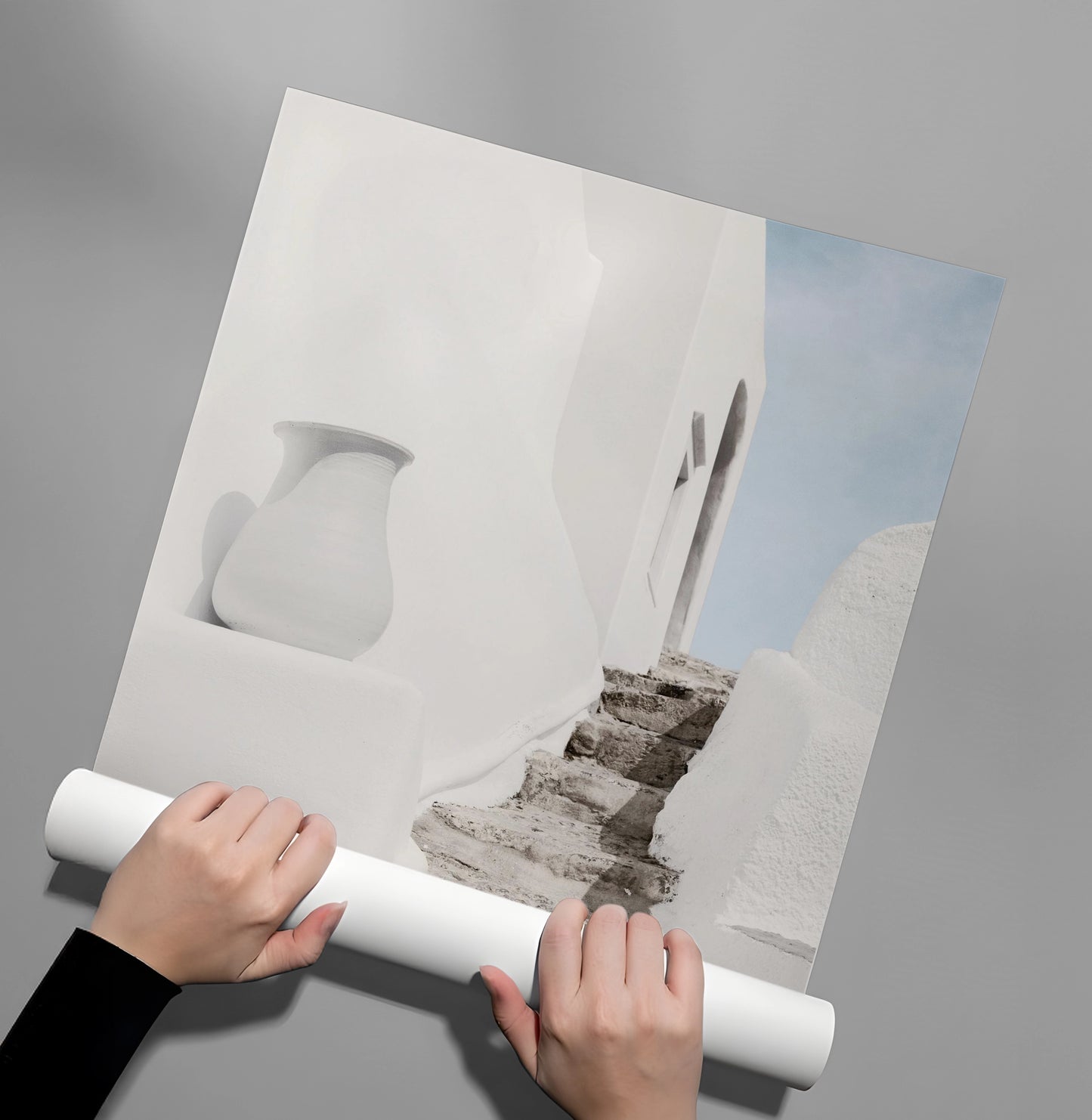 2Mediterranean White Alley - Poster