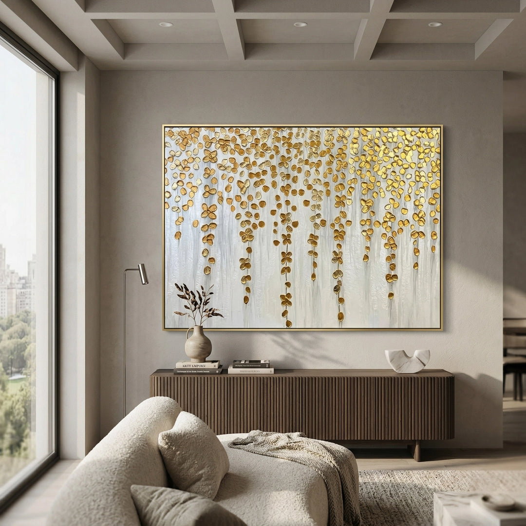 Metallic Gold Wisteria stylish modern piece for UAE shoppers