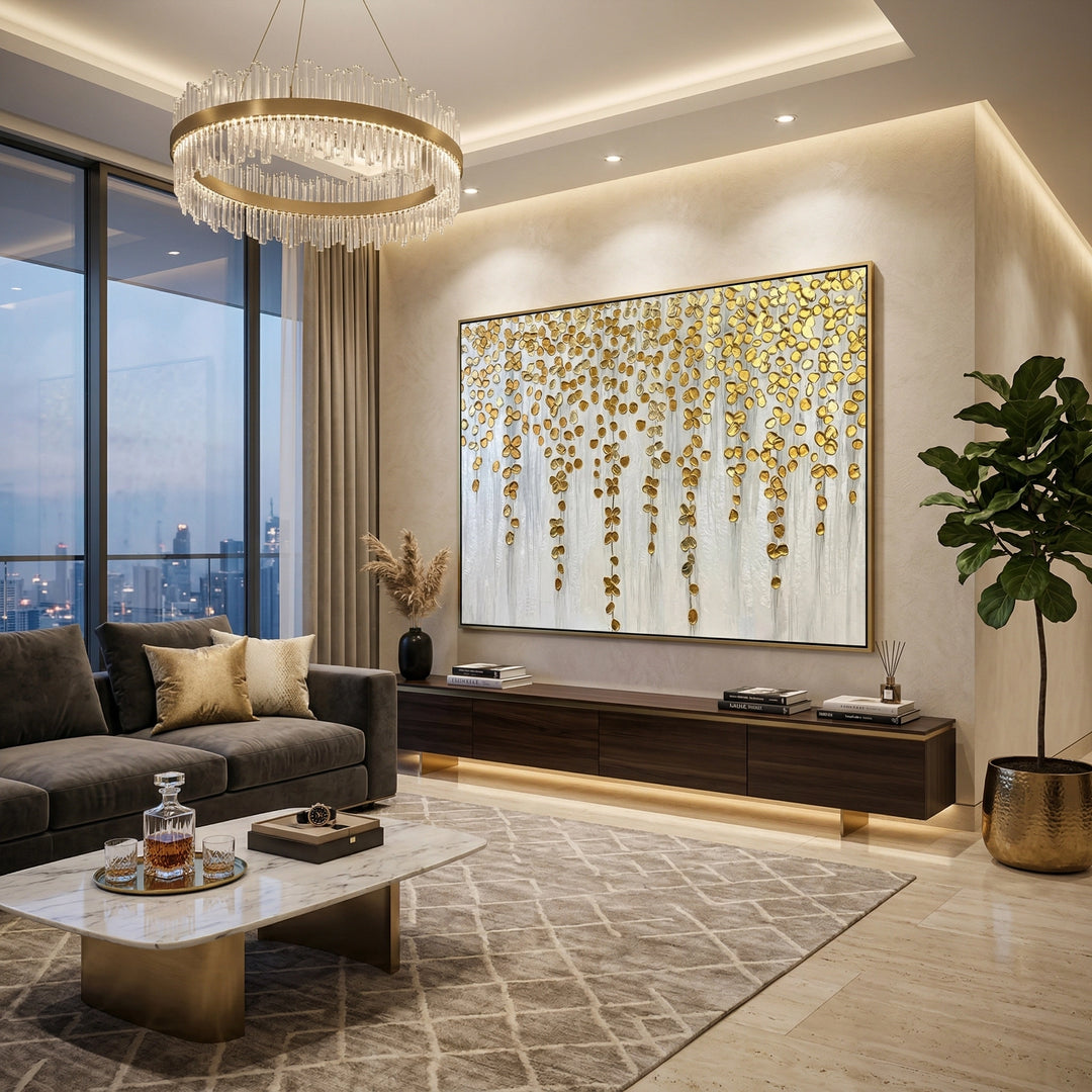 Metallic Gold Wisteria high-end decorative product UAE