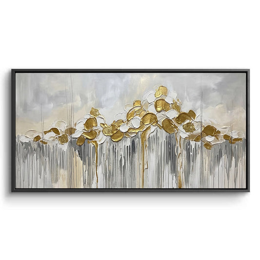 Metallic Rain Abstract #MRA445