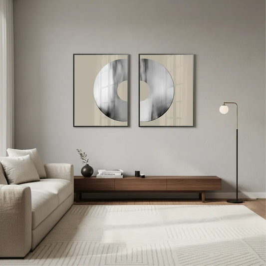 Metallic Split Circle Set of 2 - Fine Art