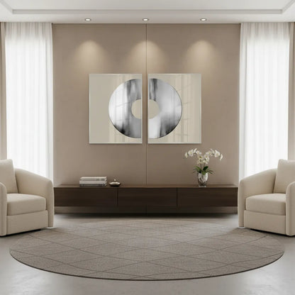 Metallic Split Circle Set of 2 - Fine Art