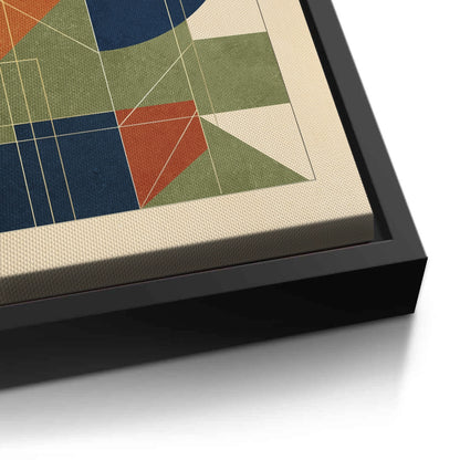 Mid-Century Modern Gold Sun - Canvas