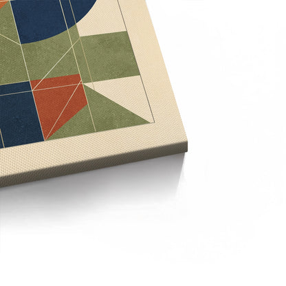 Mid-Century Modern Gold Sun - Canvas