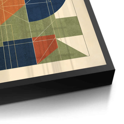 Mid-Century Modern Gold Sun - Fine Art