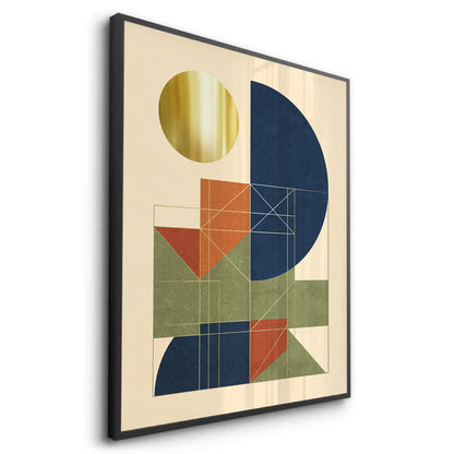 Mid-Century Modern Gold Sun - Fine Art