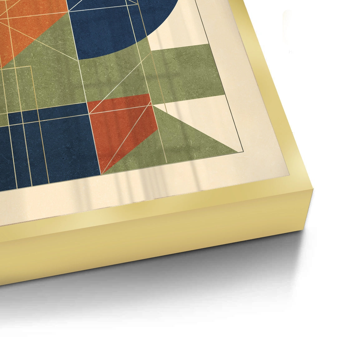 2Mid-Century Modern Gold Sun - Fine Art