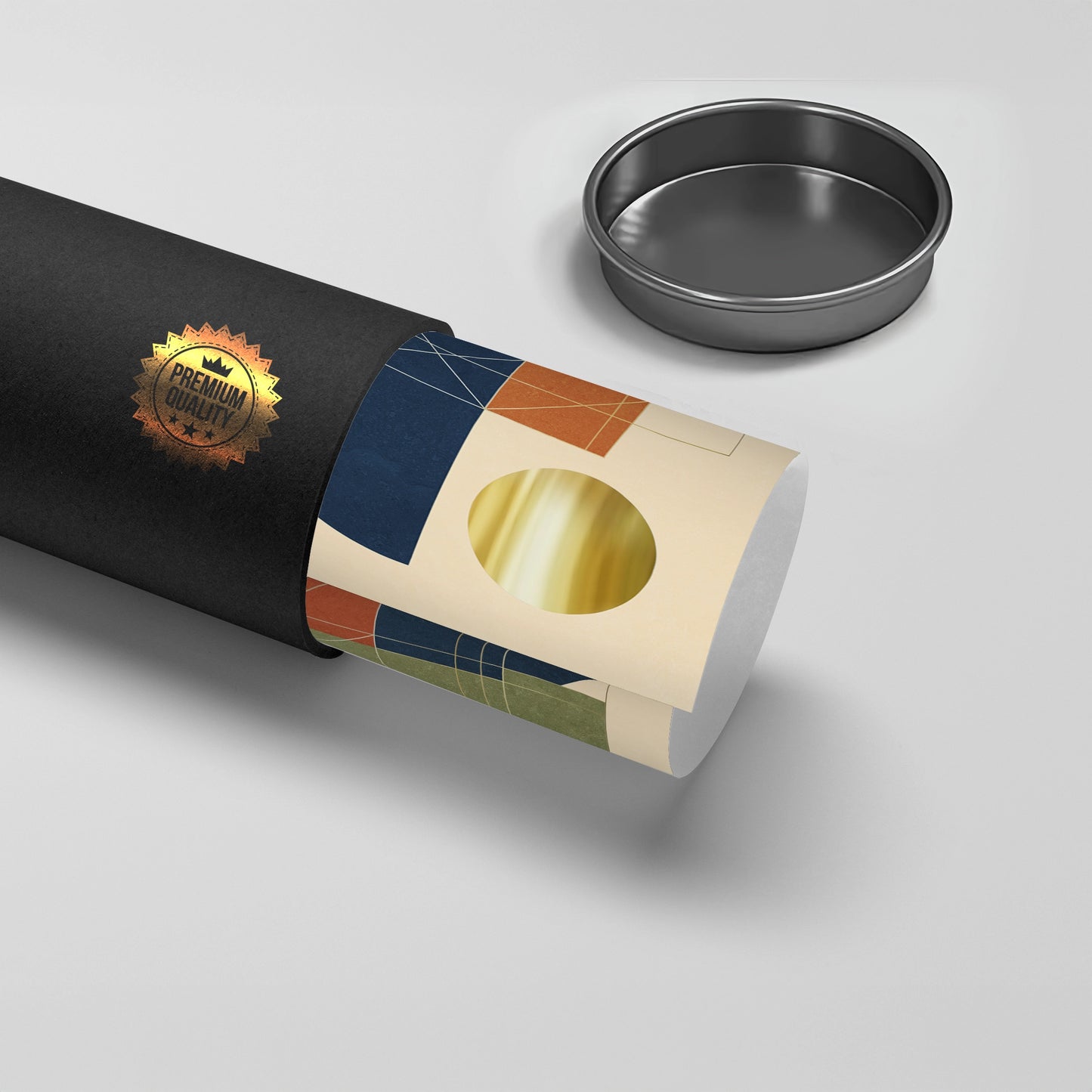 2Mid-Century Modern Gold Sun - Poster