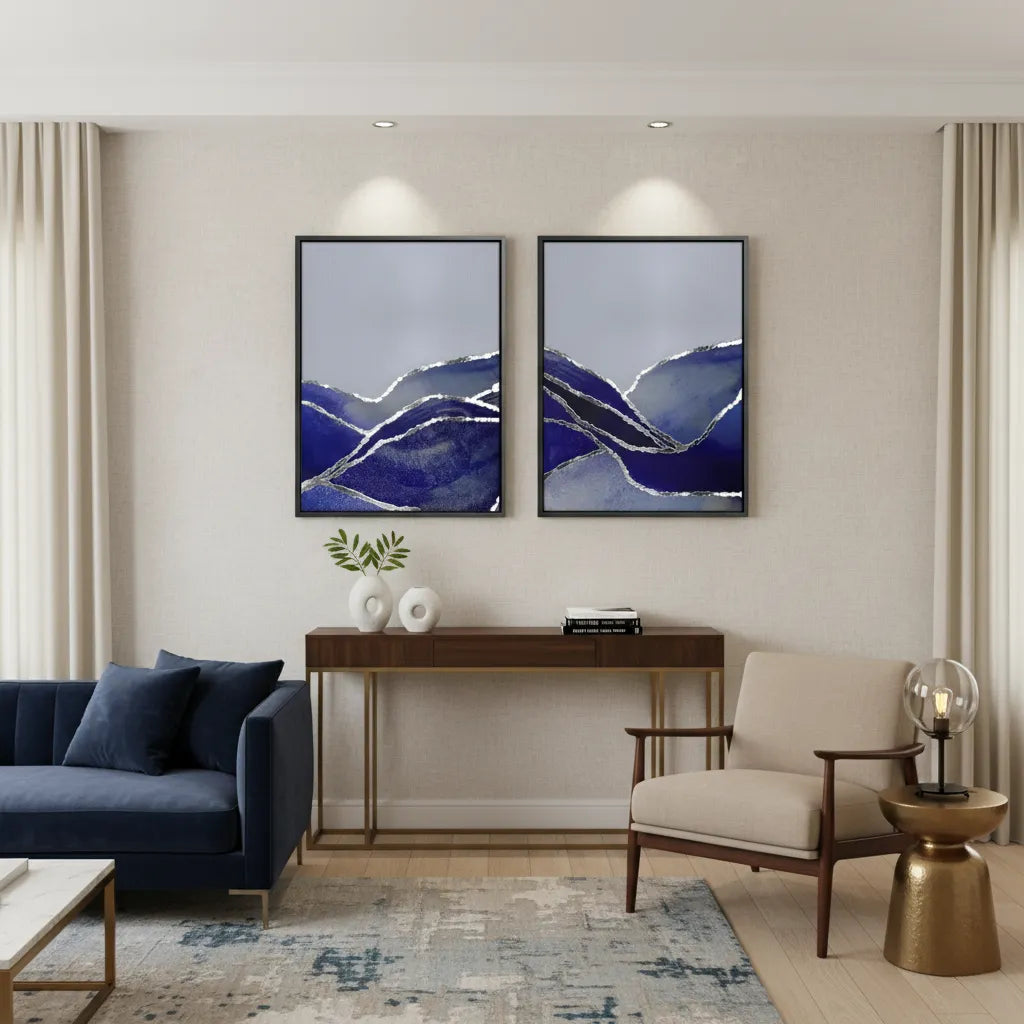 Midnight Fjord Set of 2 - Canvas - Jasmineart.ae