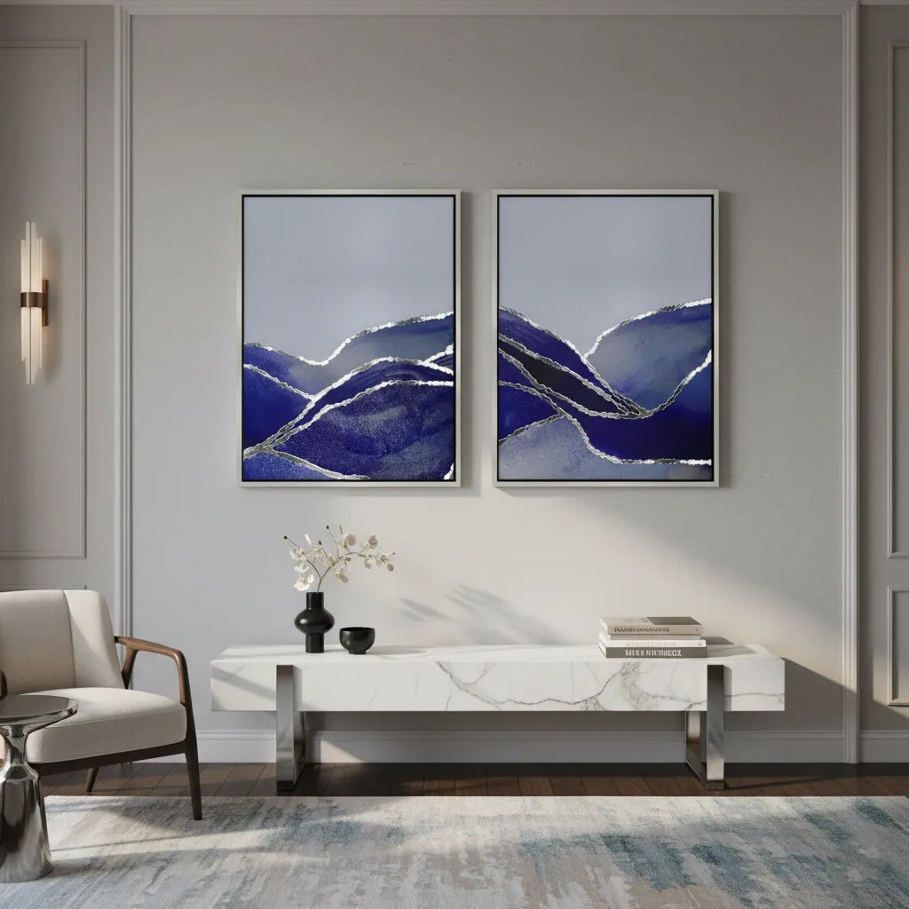 Midnight Fjord Set of 2 - Canvas - Jasmineart.ae