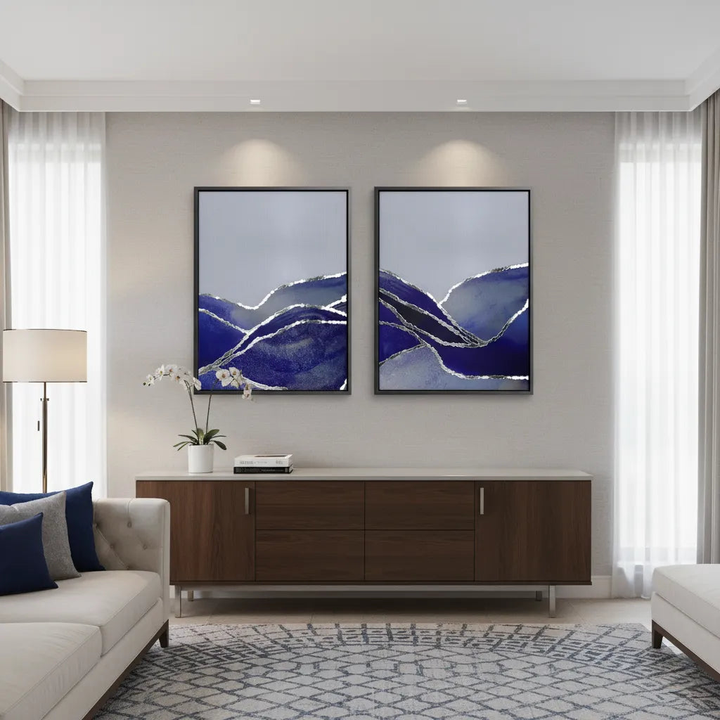 Midnight Fjord Set of 2 - Canvas - Jasmineart.ae
