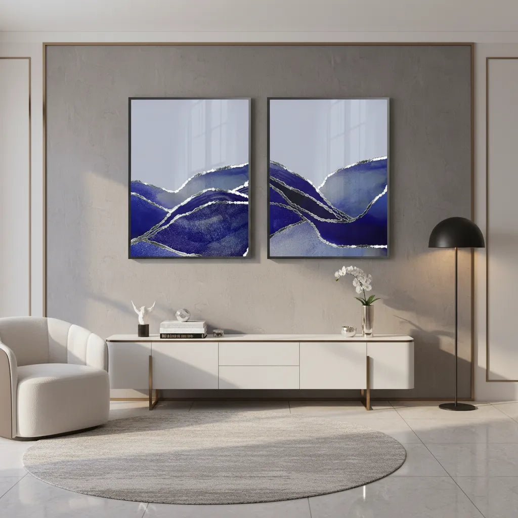 Midnight Fjord Set of 2 - Fine Art - Jasmineart.ae