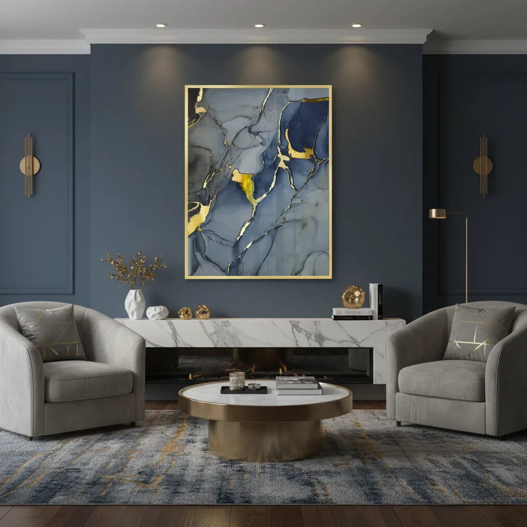 Midnight Marble - Fine Art - Jasmineart.ae