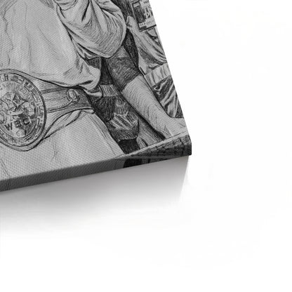 Mike Tyson Trump Plaza Victory Sketch - Canvas