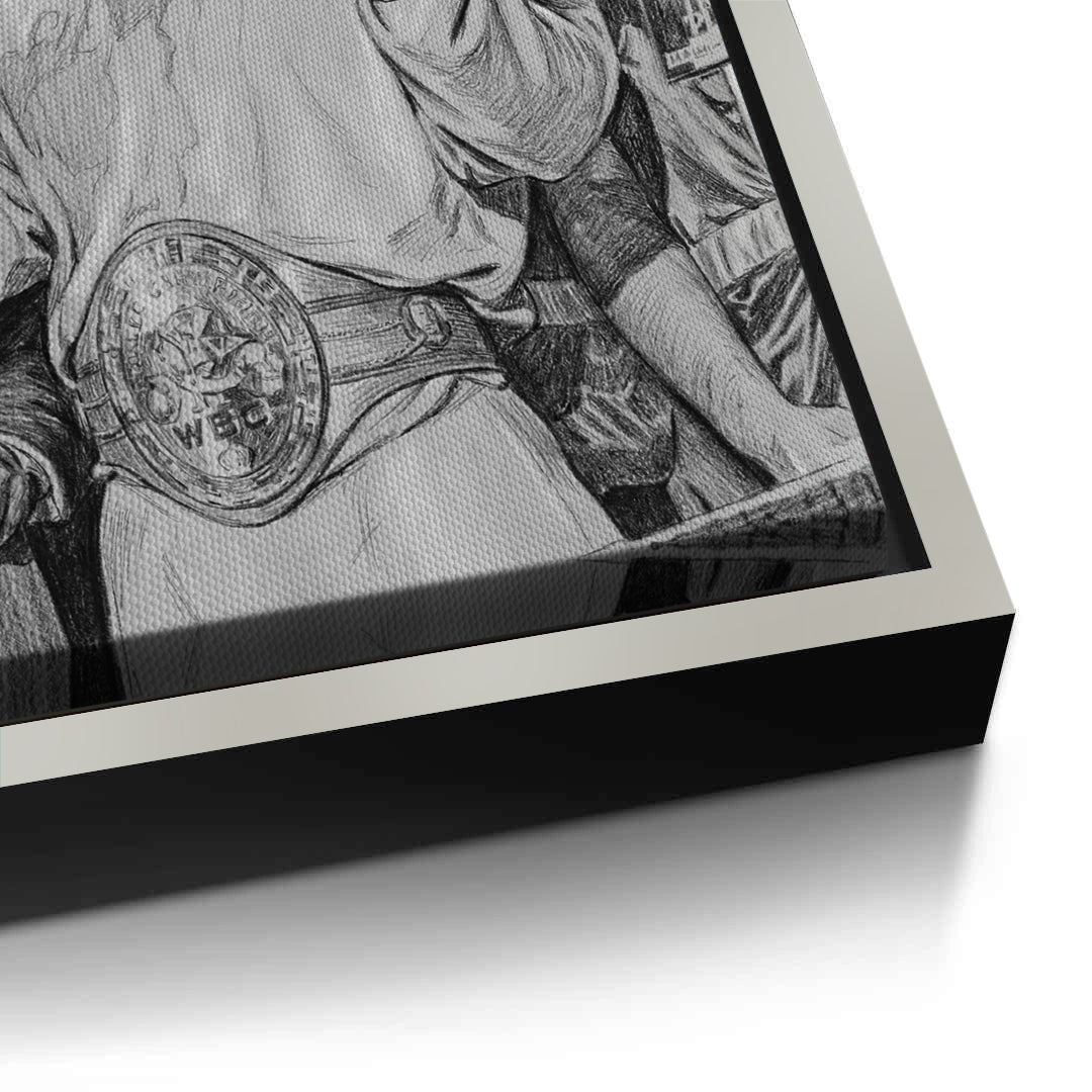 2Mike Tyson Trump Plaza Victory Sketch - Canvas