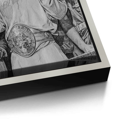 Mike Tyson Trump Plaza Victory Sketch - Canvas