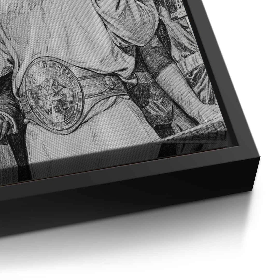 2Mike Tyson Trump Plaza Victory Sketch - Canvas