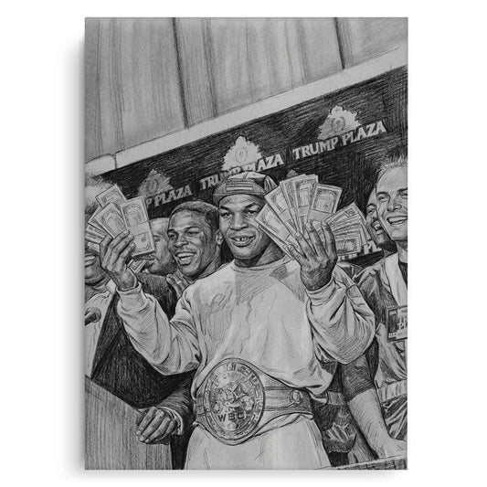 Mike Tyson Trump Plaza Victory Sketch - Canvas