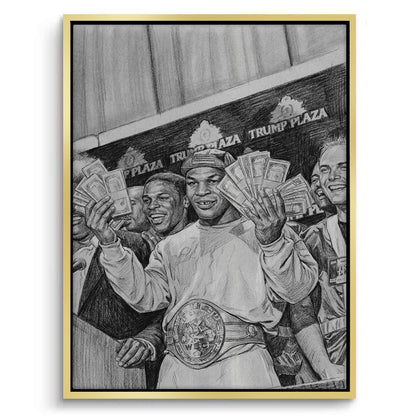 Mike Tyson Trump Plaza Victory Sketch - Canvas
