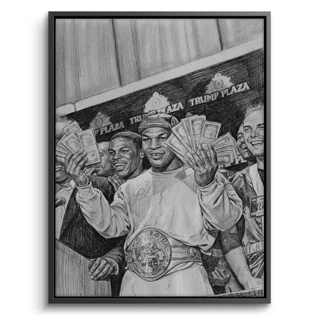 2Mike Tyson Trump Plaza Victory Sketch - Canvas