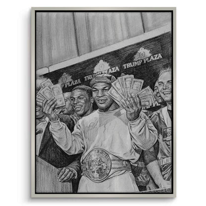 Mike Tyson Trump Plaza Victory Sketch - Canvas