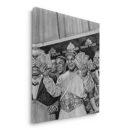 Mike Tyson Trump Plaza Victory Sketch - Canvas