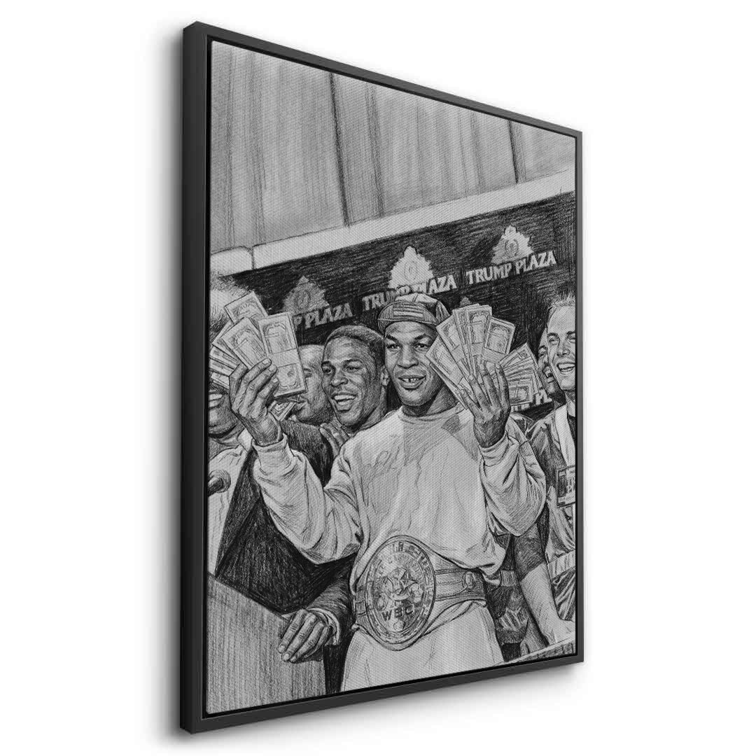 2Mike Tyson Trump Plaza Victory Sketch - Canvas