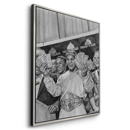 Mike Tyson Trump Plaza Victory Sketch - Canvas