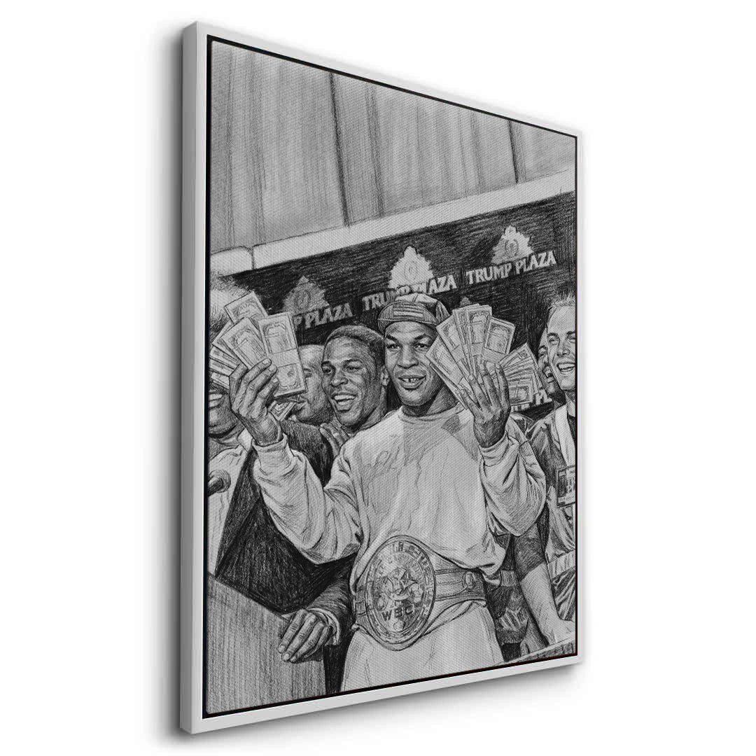 2Mike Tyson Trump Plaza Victory Sketch - Canvas
