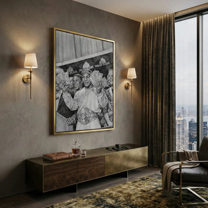 Mike Tyson Trump Plaza Victory Sketch - Canvas