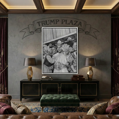 Mike Tyson Trump Plaza Victory Sketch - Canvas