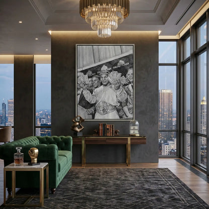 Mike Tyson Trump Plaza Victory Sketch - Canvas